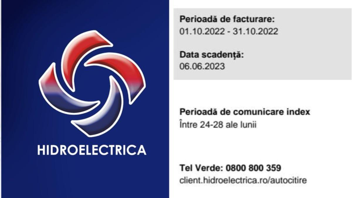 facturi hidroelectrica