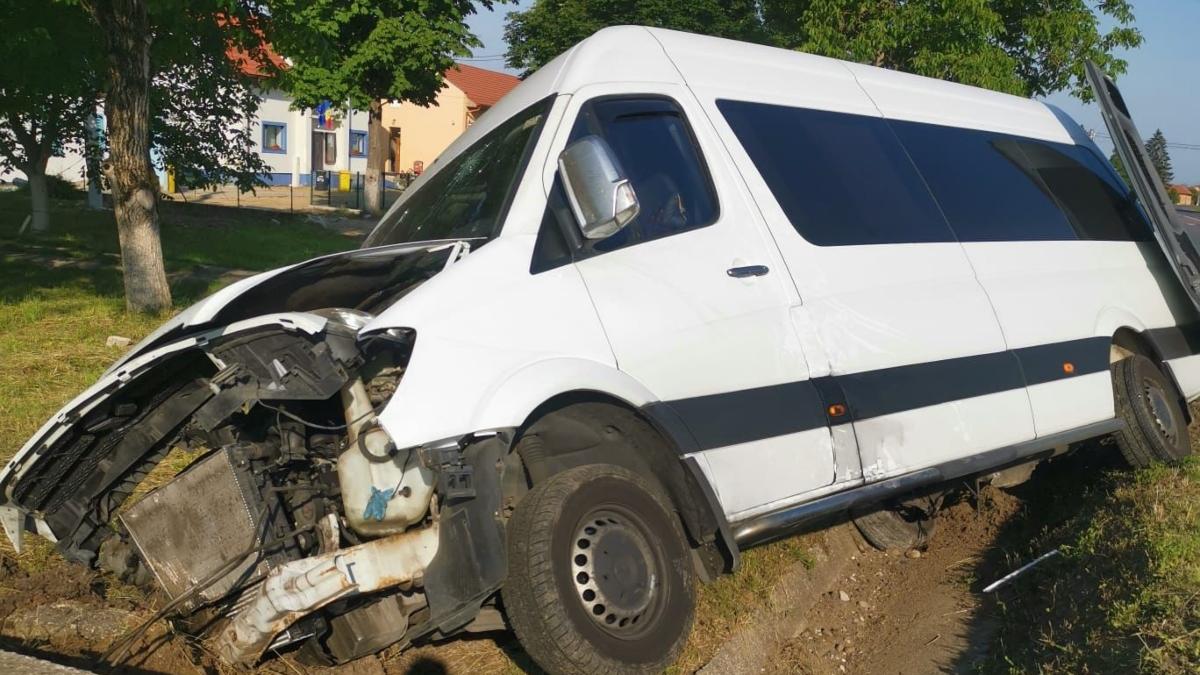 microbuz 10 persoane copil accident dn6 timis