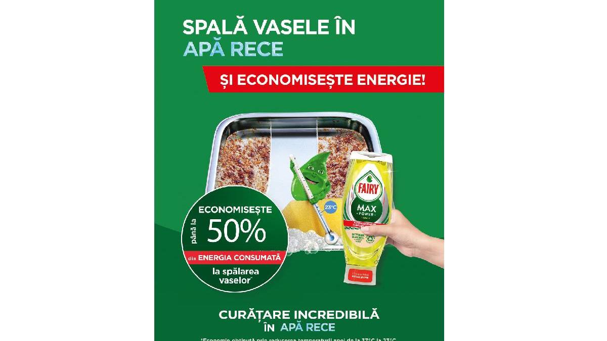 poti sa economisesti pana la 50 din energia consumata atunci cand speli vasele in apa rece