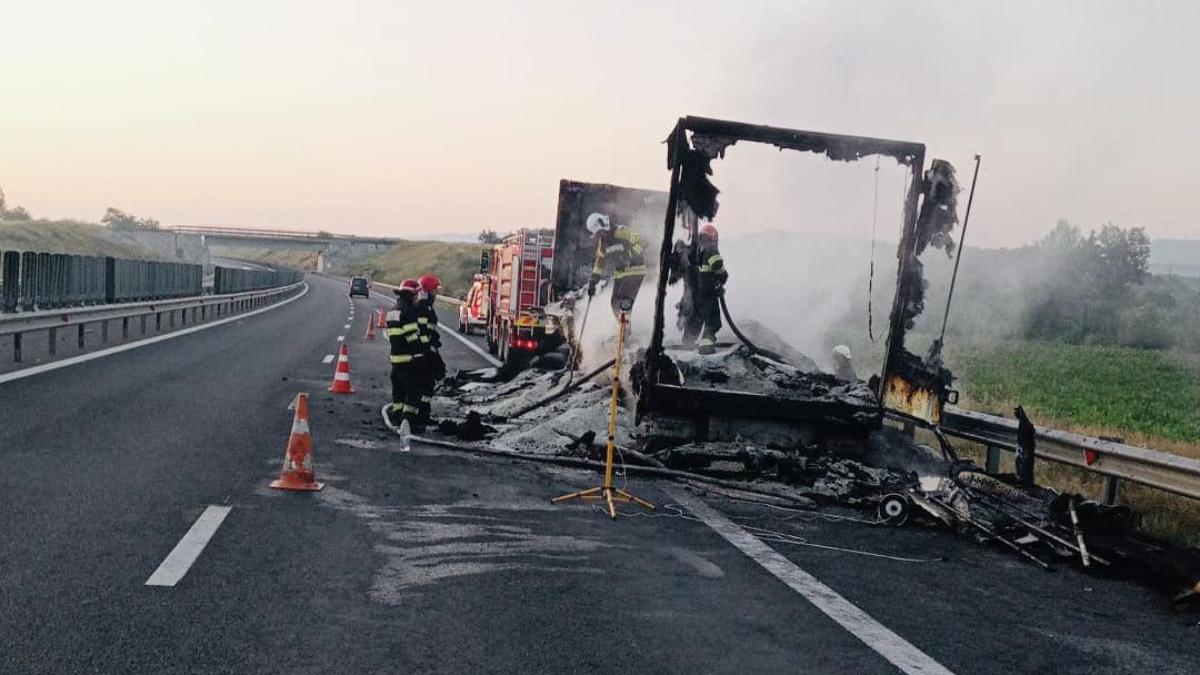 incendiu tir autostrada timisoara