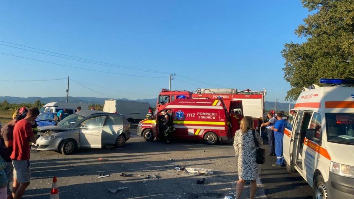 raniti accident grav tir masina maramures