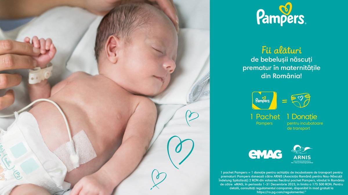 pampers in parteneriat cu emag si arnis continua sa fie un sprijin pentru bebelusii nascuti