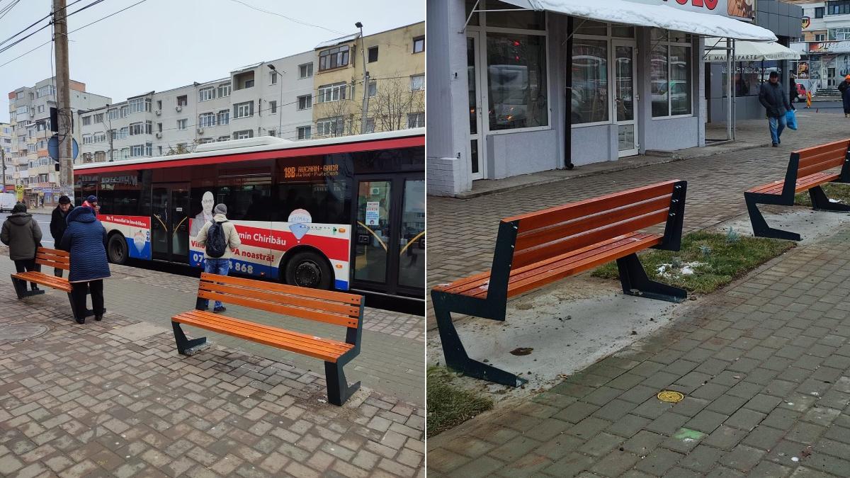 banci montate bacau statii autobuz