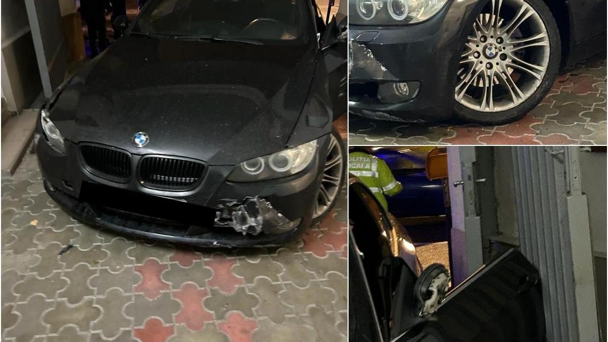 Un tânăr de 21 de ani s-a urcat beat la volanul unui BMW, după ce a petrecut într-un club de manele, și s-a oprit în poarta Poliției Locale din Satu Mare 