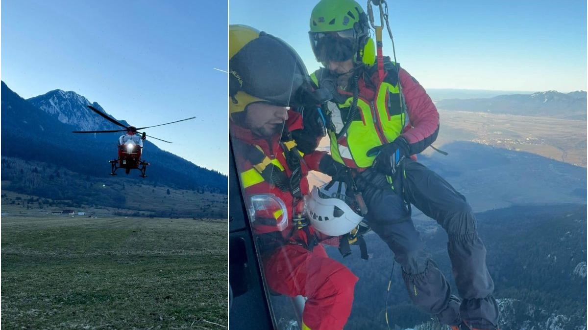 turist blocat munte salvamont zarnesti elicopter