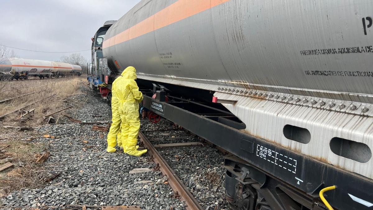 vagon cisterna tren propan deraiat giurgiu