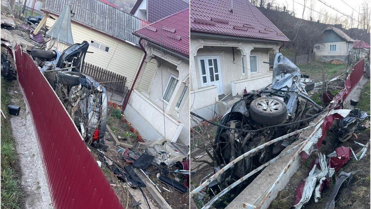 Trei tineri au murit şi alţi trei au ajuns în spital, după ce două maşini au sărit de pe drum şi s-au răsturnat în curţile unor oameni, în Neamţ