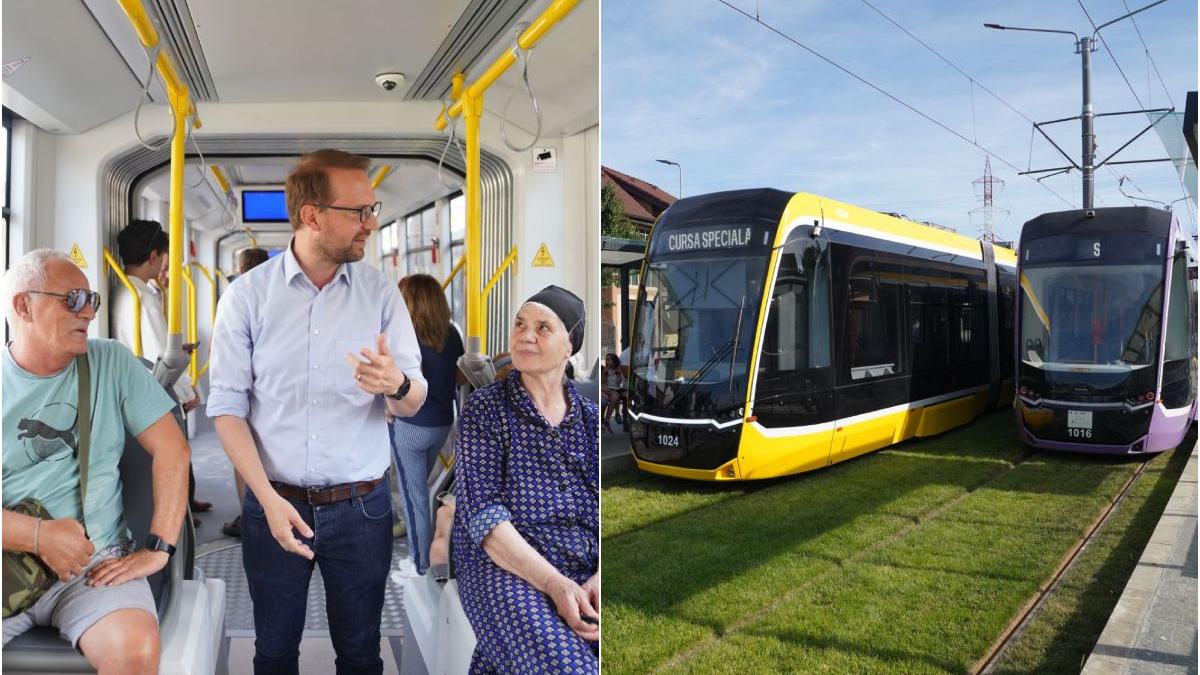 tramvai 5 deraiat iaugurare bucla bogdanestilor timisoara