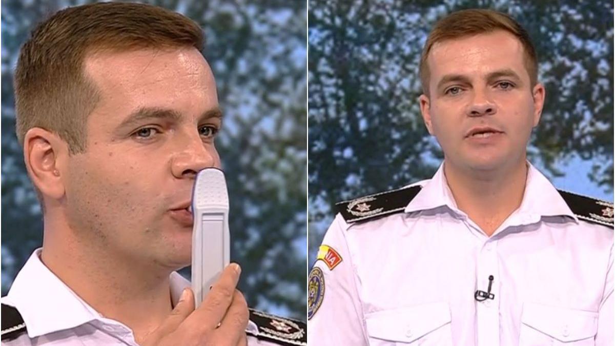 Reprezentantul Poliției și-a făcut test anti-drog, în direct la Antena 3 CNN, ca să arate cum funcționează