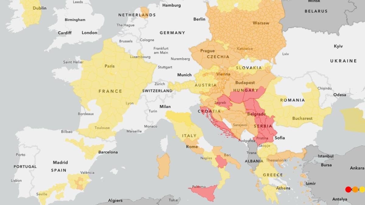 coduri rosii europa 9 iulie 2024