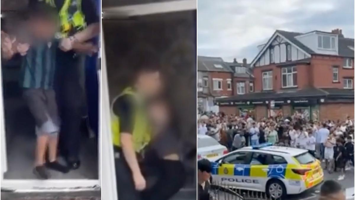 Momentul în care copiii românilor din Leeds sunt luați de poliție. De ce au izbucnit violențele din orașul britanic