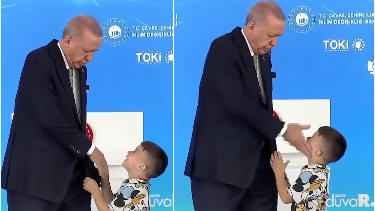 Erdogan a pălmuit un copil în timpul unei ceremonii după ce acesta nu i-a pupat mâna