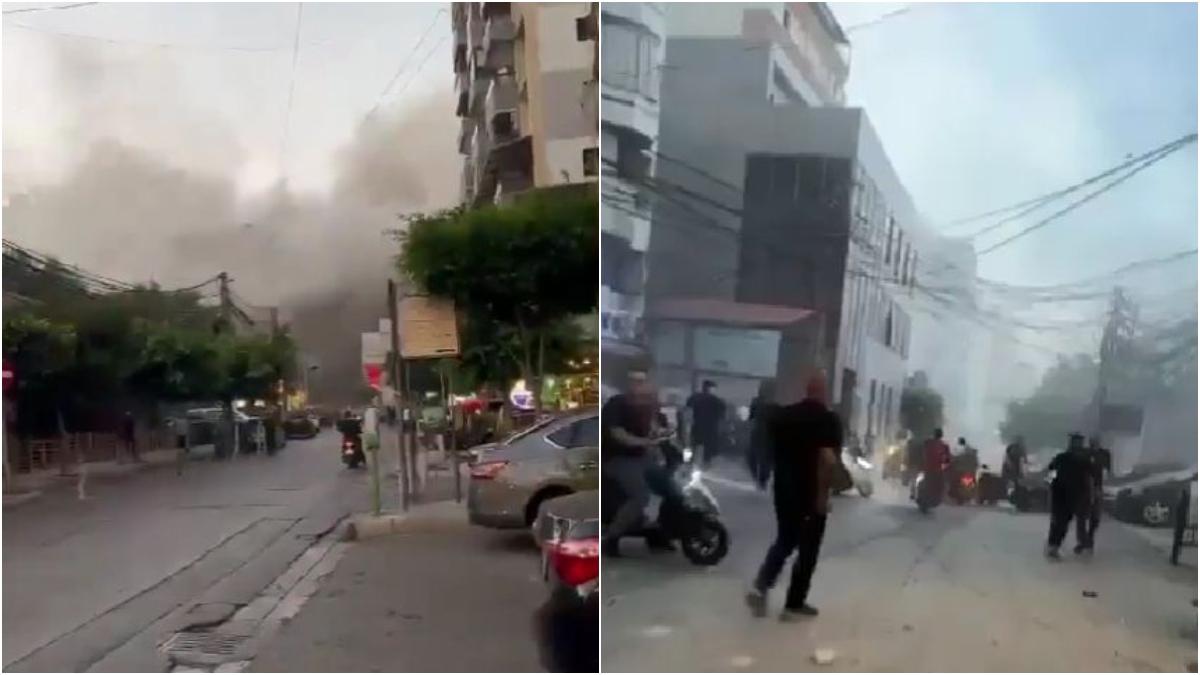 Explozii și fum într-un cartier din Beirut. Israelul a bombardat o clădire în care s-ar fi aflat comandatul Hezbollah Fuad Shukr