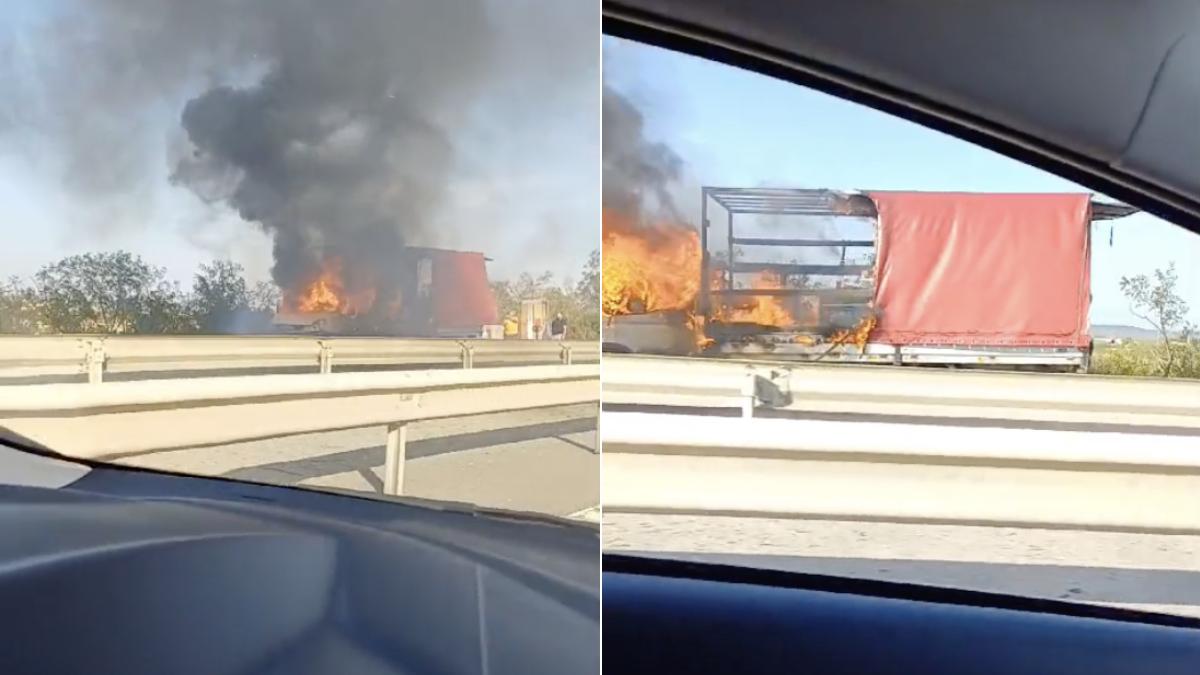 incendiu autostrada a1 bucuresti pitesti 19 august 2024