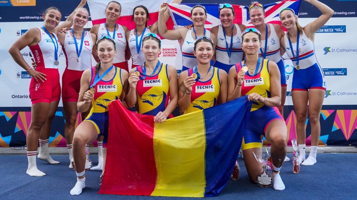 romania medalie aur canotaj cm under 23