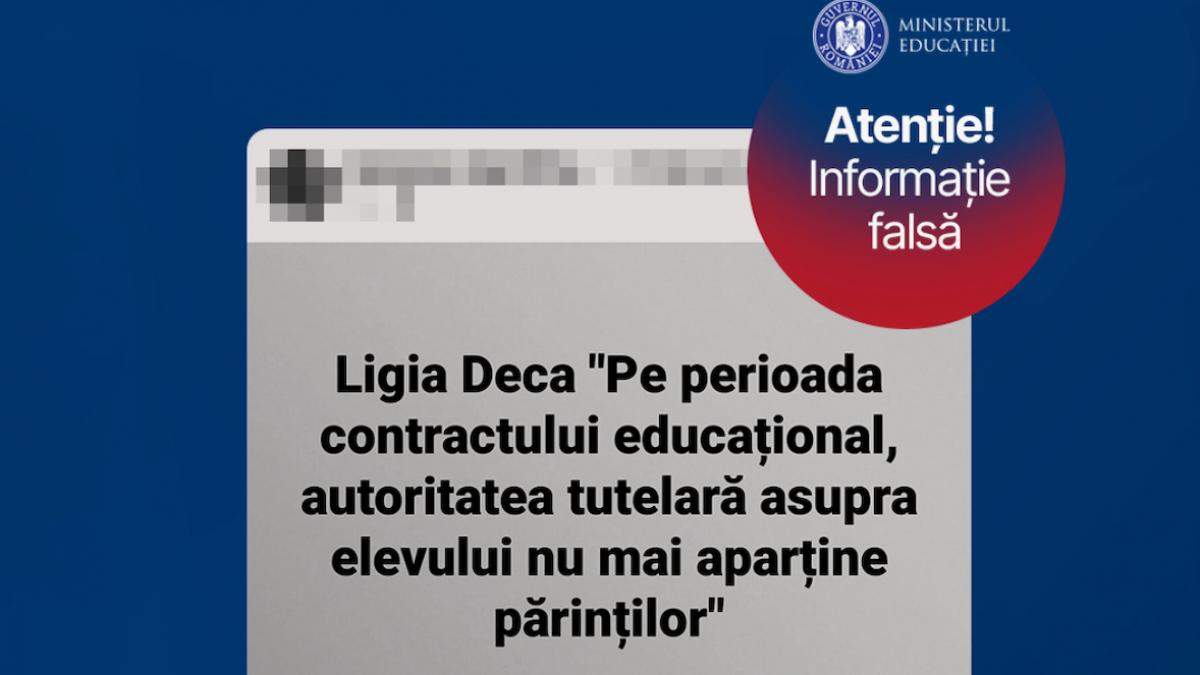 fake news ministerul educatiei facebook