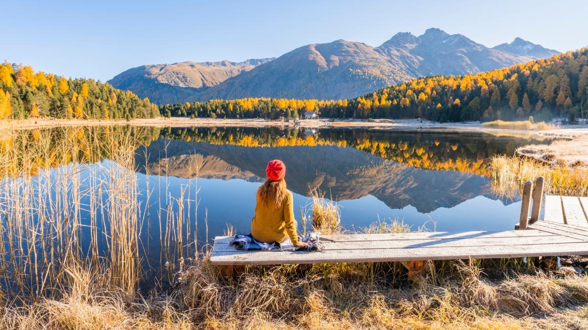 Lacul Staz_Lej da Staz toamna, Engadine, Elvetia