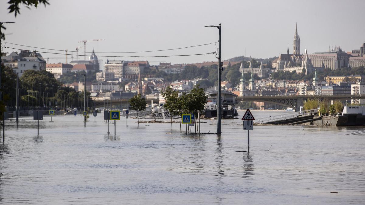 Zona inundata a Budapestei 