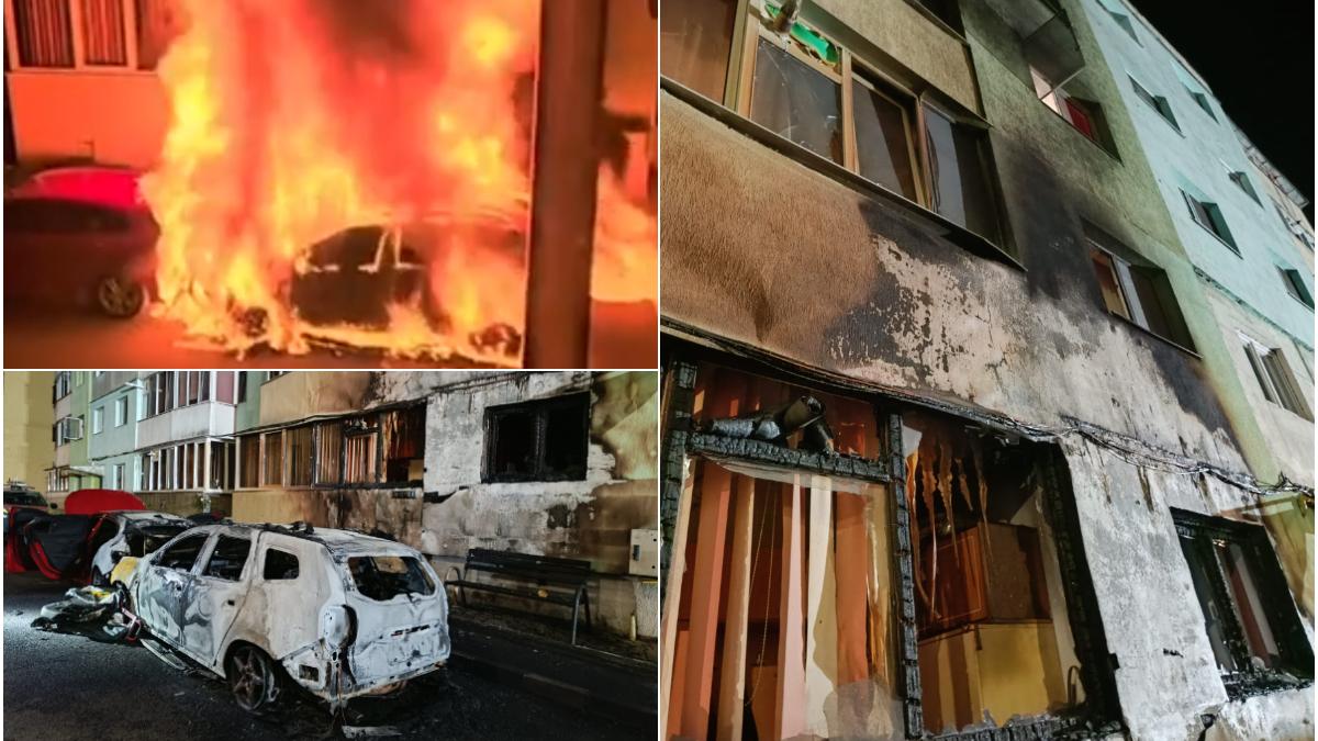 masina incendiata la brasov