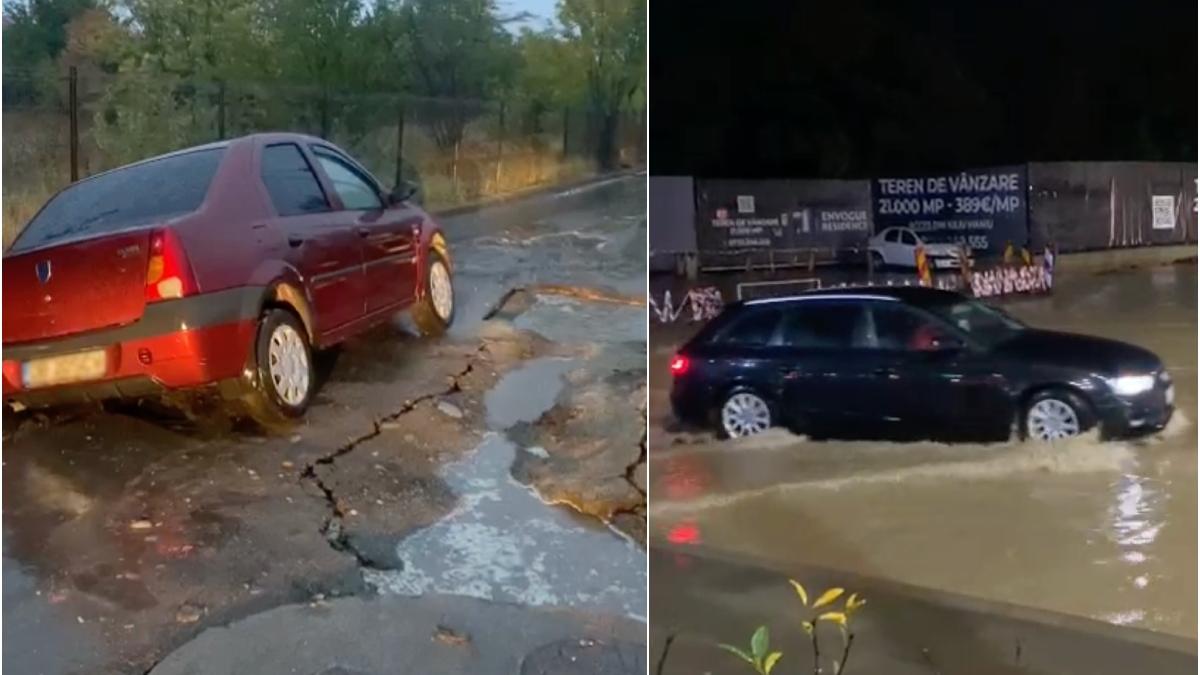 strada surpata inundatii bucuresti