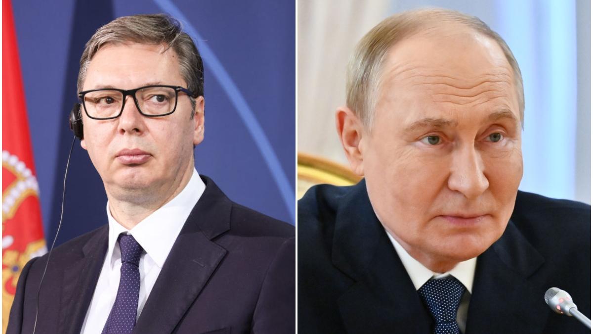 Preşedintele sârb Aleksandar Vucic şi preşedintele rus Vladimir Putin