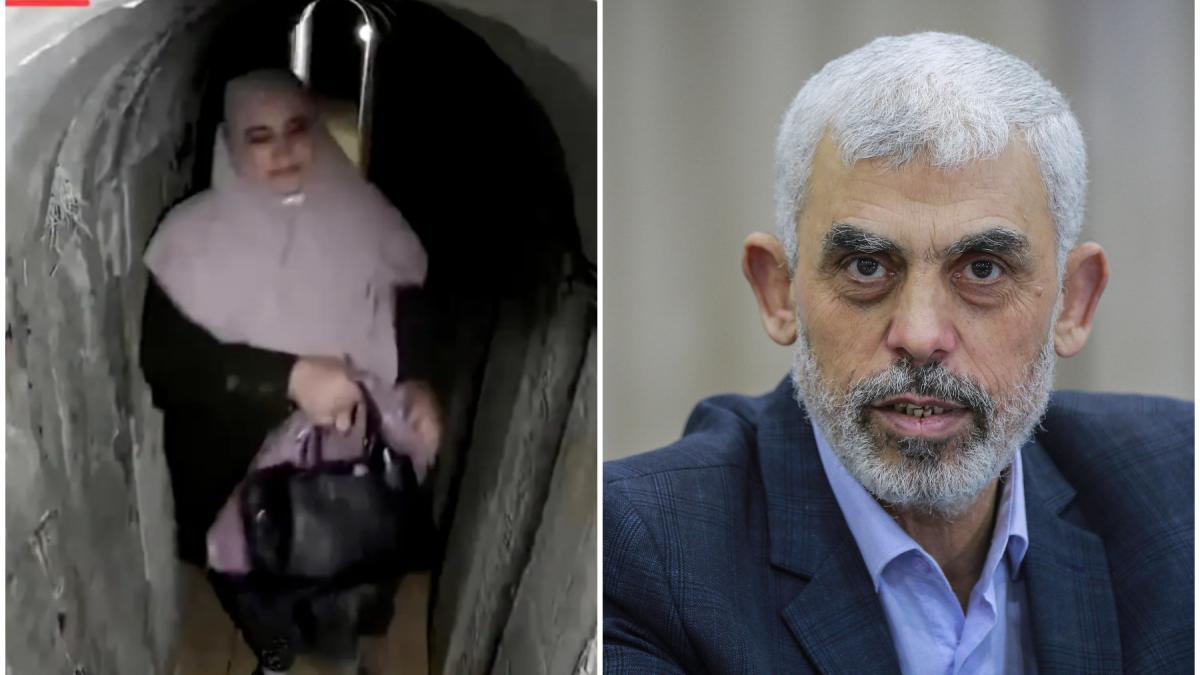 colaj lider hamas si o femeie intr-un tunel