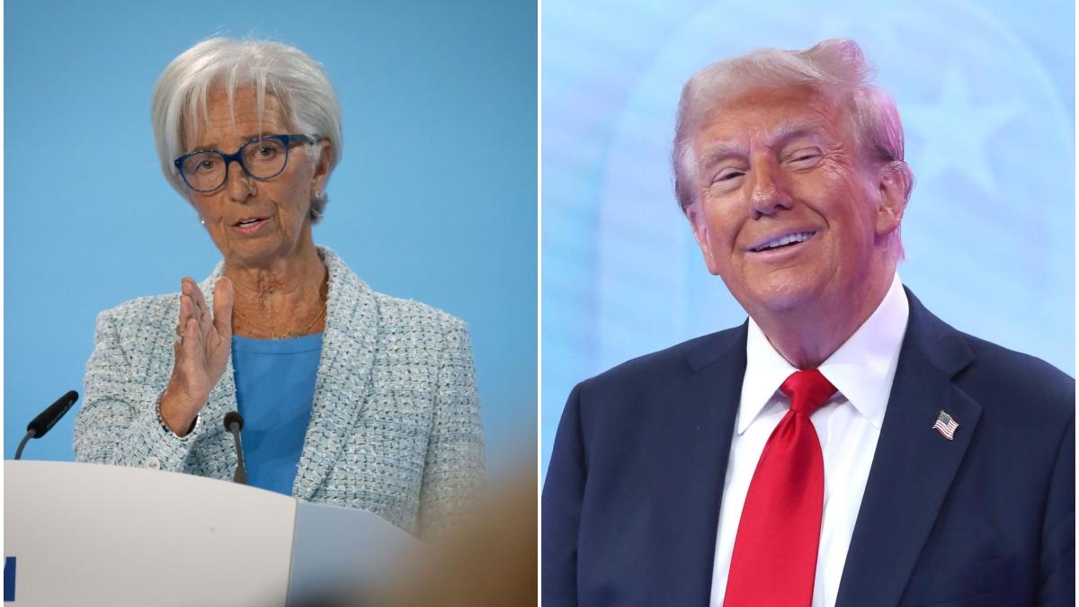 Preşedinta Băncii Centrale Europene, Christine Lagarde şi Donald Trump, fost preşedinte al SUA