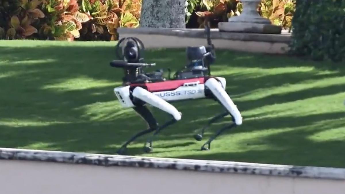 caine robot paza donald trump mar a lago