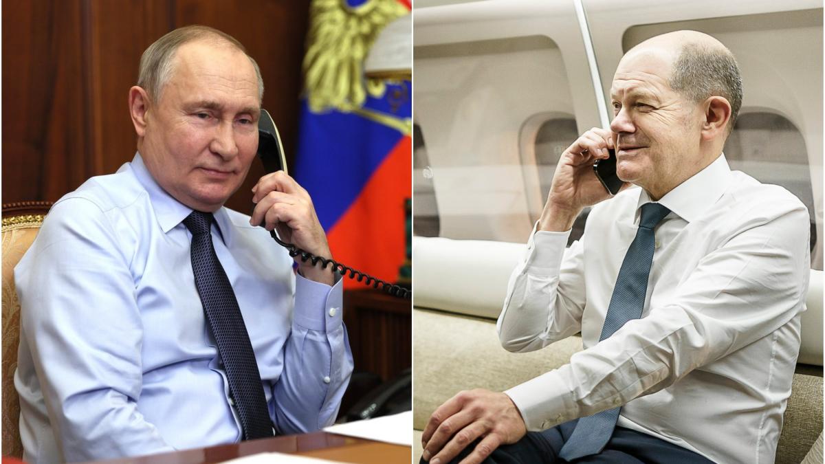 putin si sholz la telefon