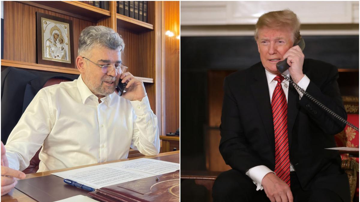 Marcel Ciolacu a vorbit la telefon cu Donald Trump. ”A transmis cele mai bune urări poporului român”