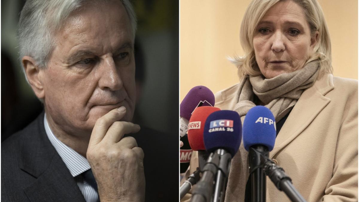 Barnier marine le pen