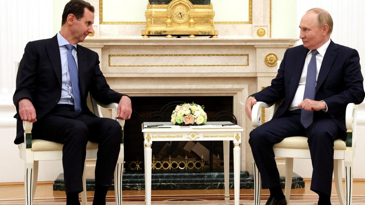 Assad și Putin la masă, la Kremlin