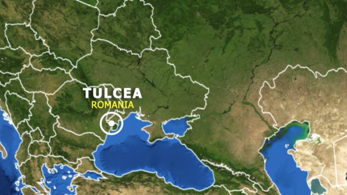 tulcea pe harta