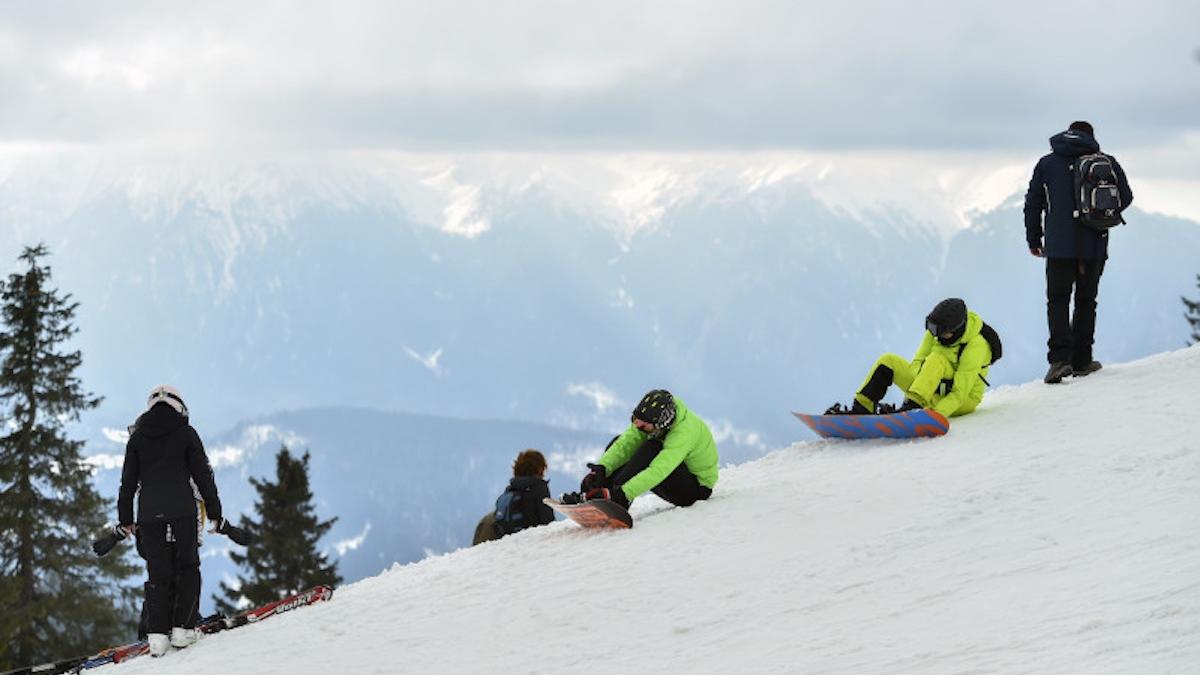 partie zapada copii snowboard