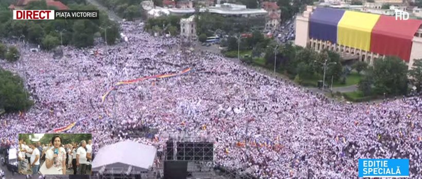 Miting PSD. Mobilizare masivă: Sute de mii de oameni la miting. Membrii Guvernului au ieșit din Palatul Victoria (FOTO+VIDEO) 16