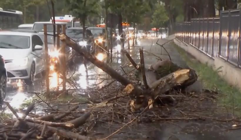 Furtuni puternice în București și cinci județe. Alerta emisă de meteorologi marți după-amiază