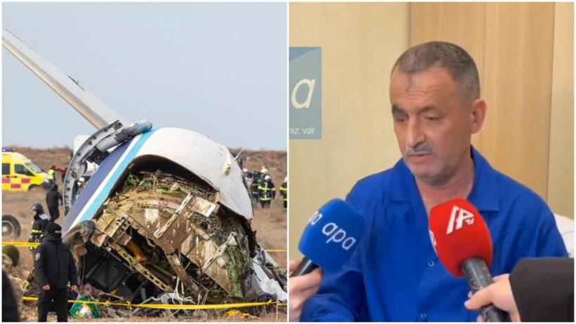 Momentele de groază dinaintea prăbușirii avionului Azerbaijan Airlines povestite de un însoțitor de zbor: Am fost loviți de 3 ori