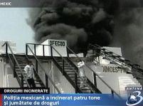 
Mexic. Captură de droguri incinerată 

