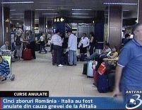 Revoltă pe Otopeni din cauza grevei Alitalia