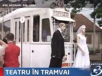 Spectacol inedit la Sibiu. Teatru în tramvai