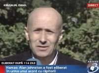 Jurnalistul britanic Alan Johnston eliberat după 113 zile 
