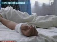 Un copil de 4 ani a intrat în comă alcoolică (video)