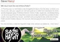 Petiţie internaţională pentru salvarea lui Harry Potter
