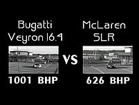 Bugatti Veyron nimiceste McLaren SLR <font color=red>(VIDEO)</font>