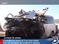 Tragic accident rutier în Spania. 3 români au murit <font color=red>(VIDEO)</font>