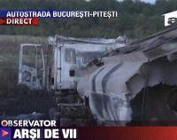 2 morţi într-un accident pe autostrada Bucureşti - Piteşti