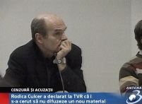 Culcer acuză conducerea TVR de cenzură