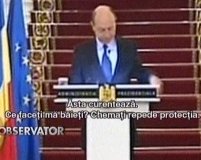 Băsescu a fost curentat de microfonul de la Cotroceni <font color=red>(VIDEO)</font>