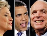 Hillary Clinton şi Barack Obama susţin că au câştigat alegerile de marţi