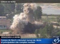 Coreea de Nord a demolat turnul de răcire al principalului complex nuclear